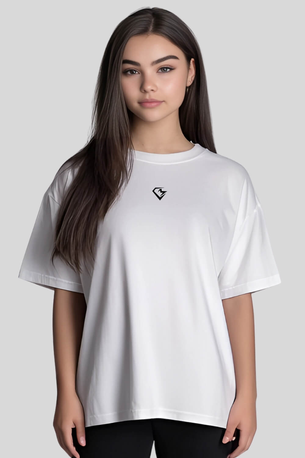 Front Training Oversize T-Shirt White für Männer und Frauen