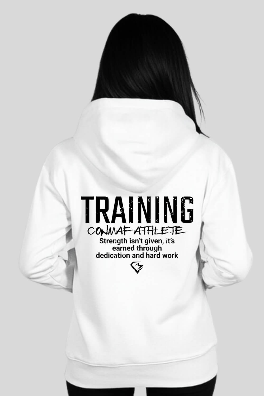 Back Training Zipper White für Männer und Frauen