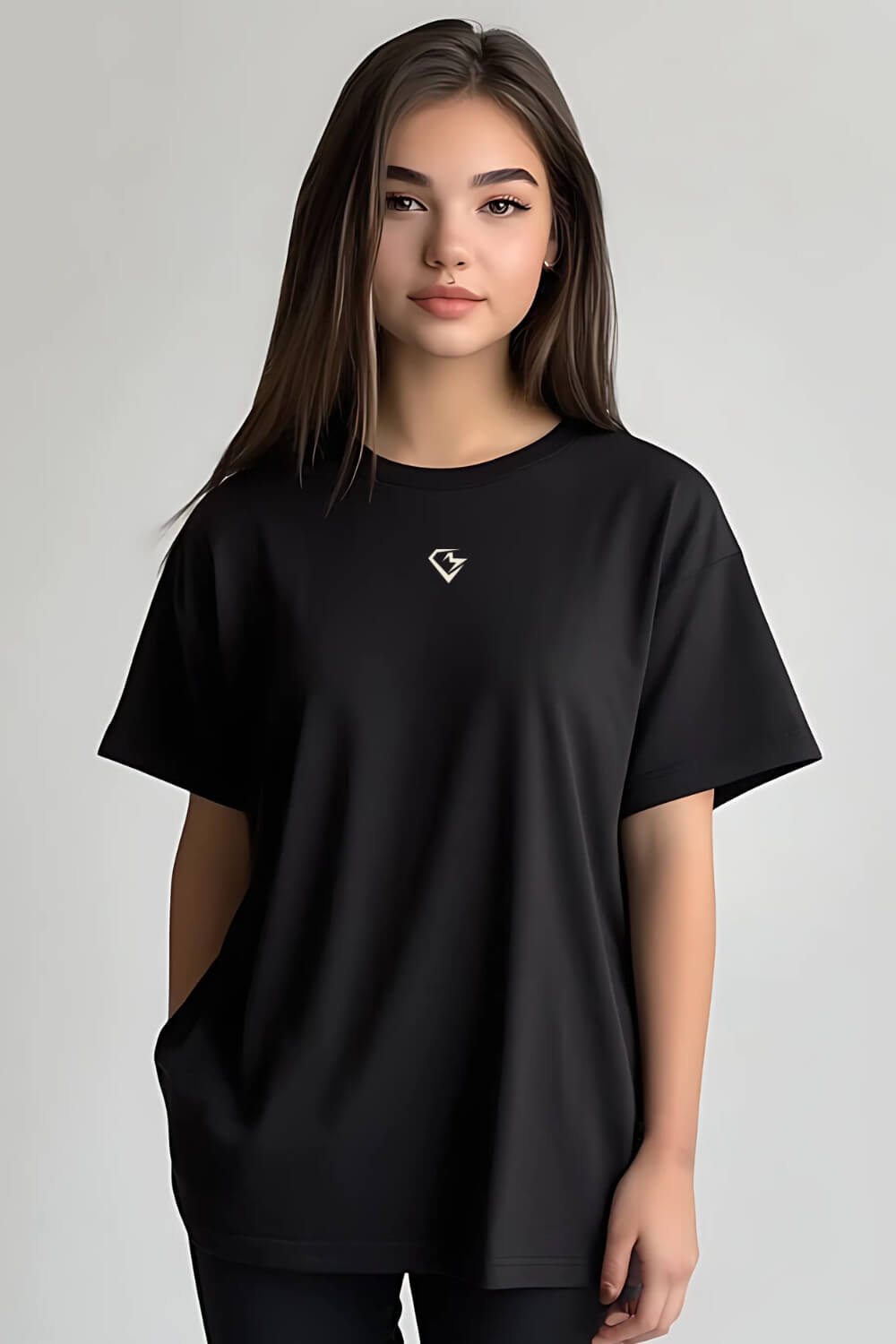 Front Unleash Oversize T-Shirt Black für Männer und Frauen