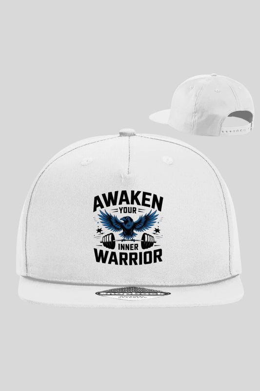 Frontansicht Warrior Cap White Snapback für Männer und Frauen